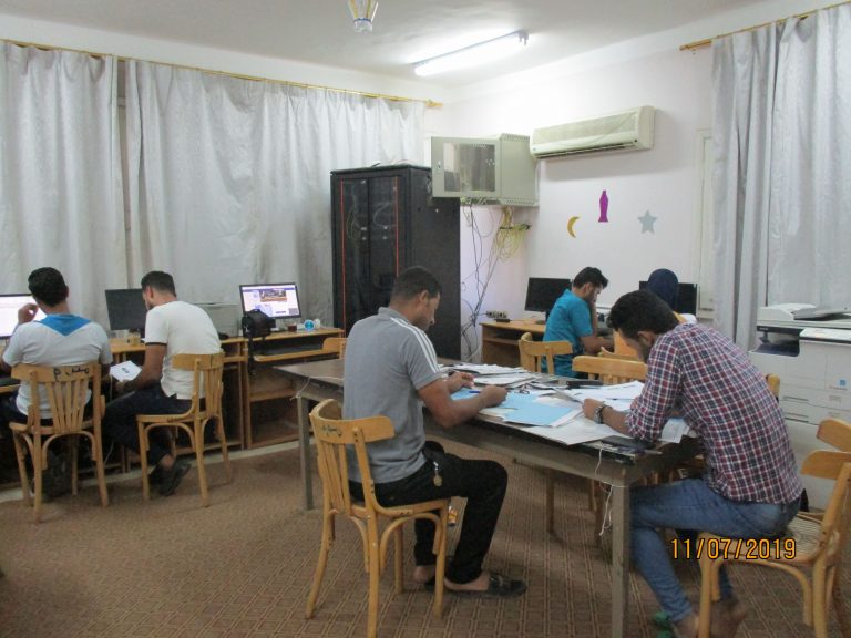 جانب من أعمال كنترول إختبارات القُدرات بكلية التربية الرياضية – يوليو 2019م