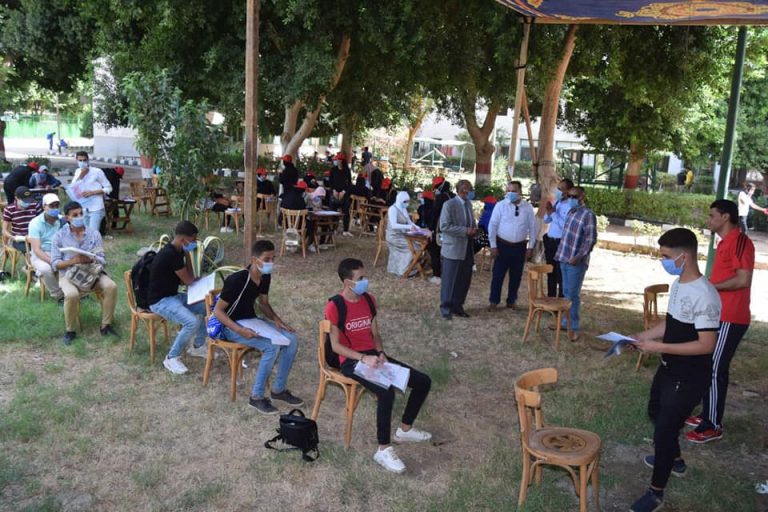 بدء اختبار القدرات لطلاب الثانوية لالتحاق بكلية التربية الرياضية بجامعة سوهاج