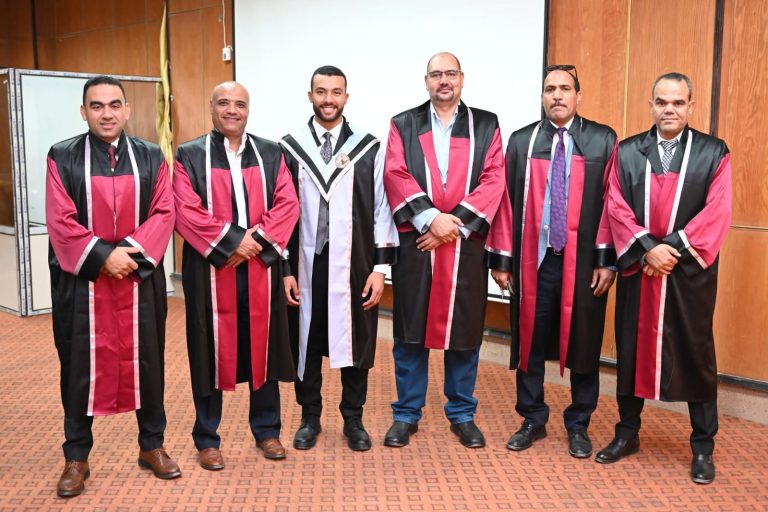 مناقشة رسالة الماجستير الخاصة بالباحث / محمد حربى محمد السيد